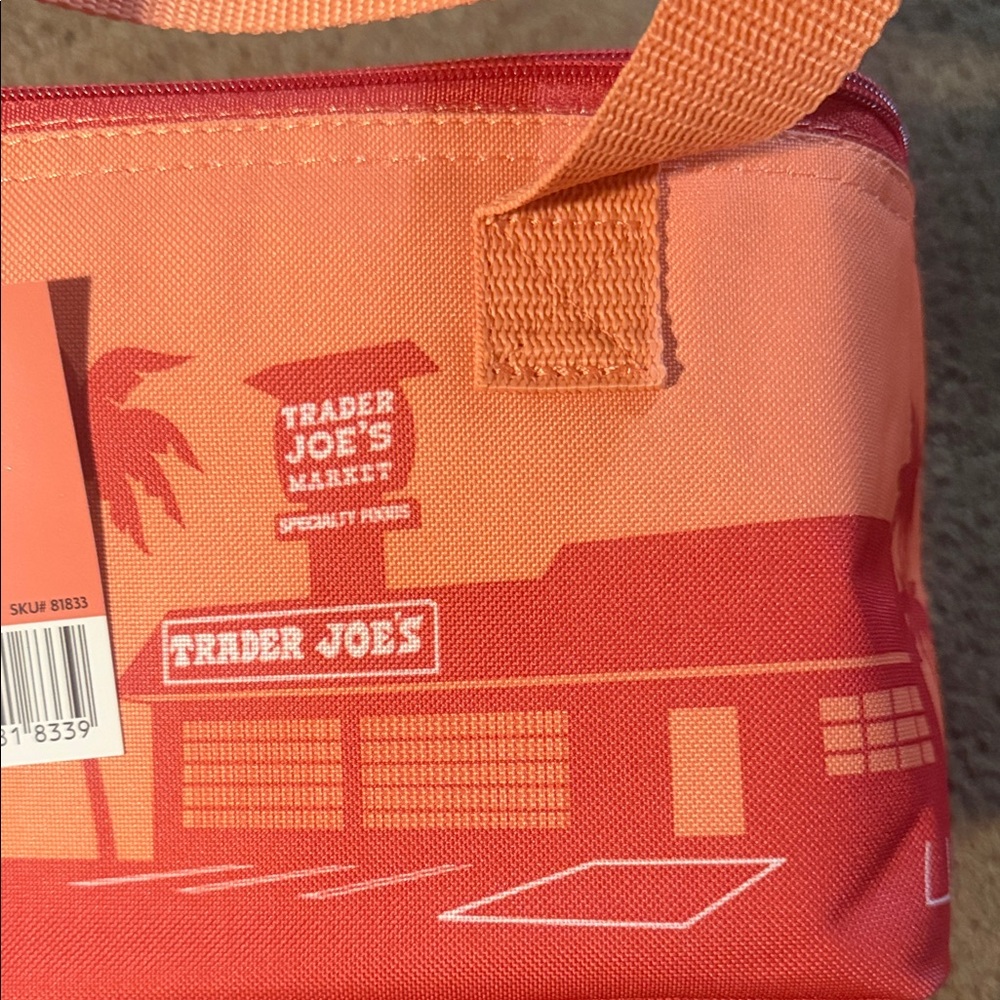 Trader Joe's Red and Orange Insulated Bag - Picture 2 of 5